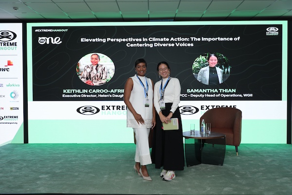 Keithlin Caroo-Afrifa and Samantha Thian at COP29