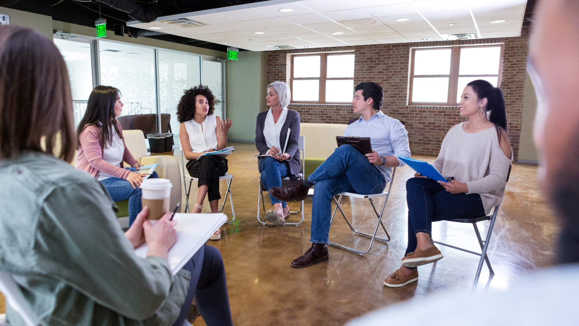 A team meeting of 6 people