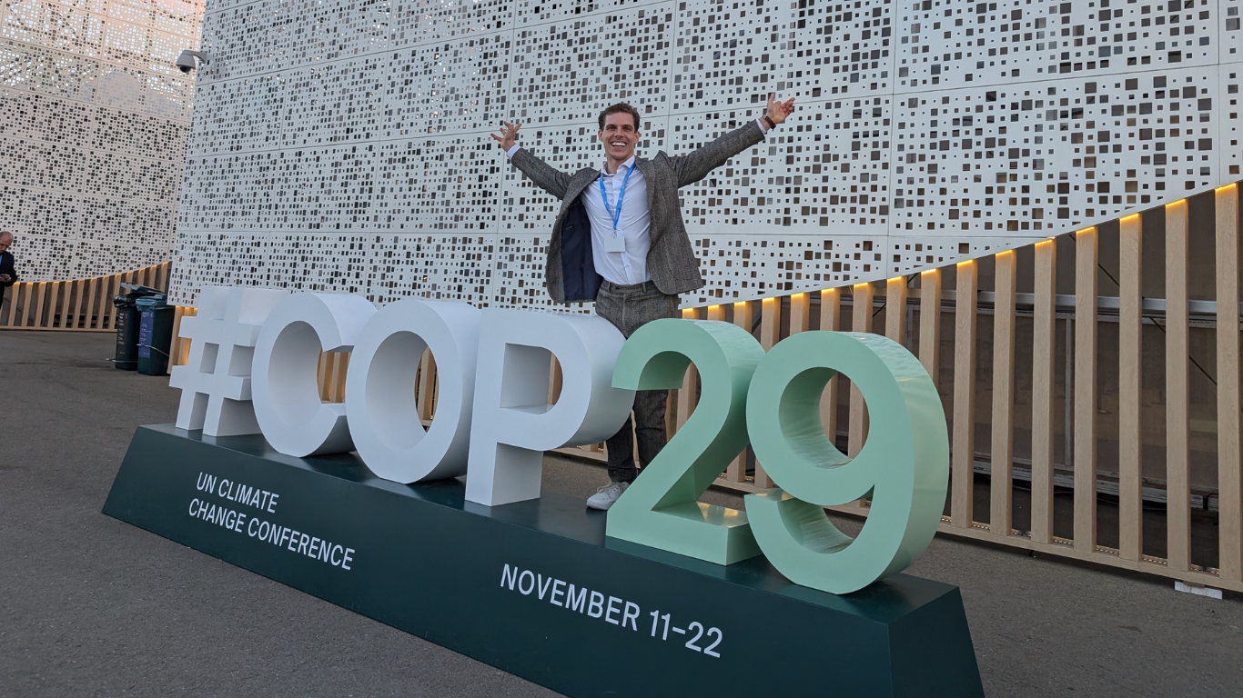 Oliver Rieche at COP29 in Azerbaijan. 