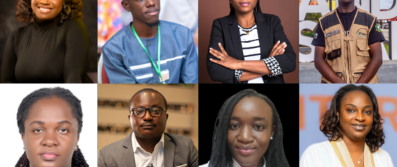 Headshots of the eight Academy Champions 